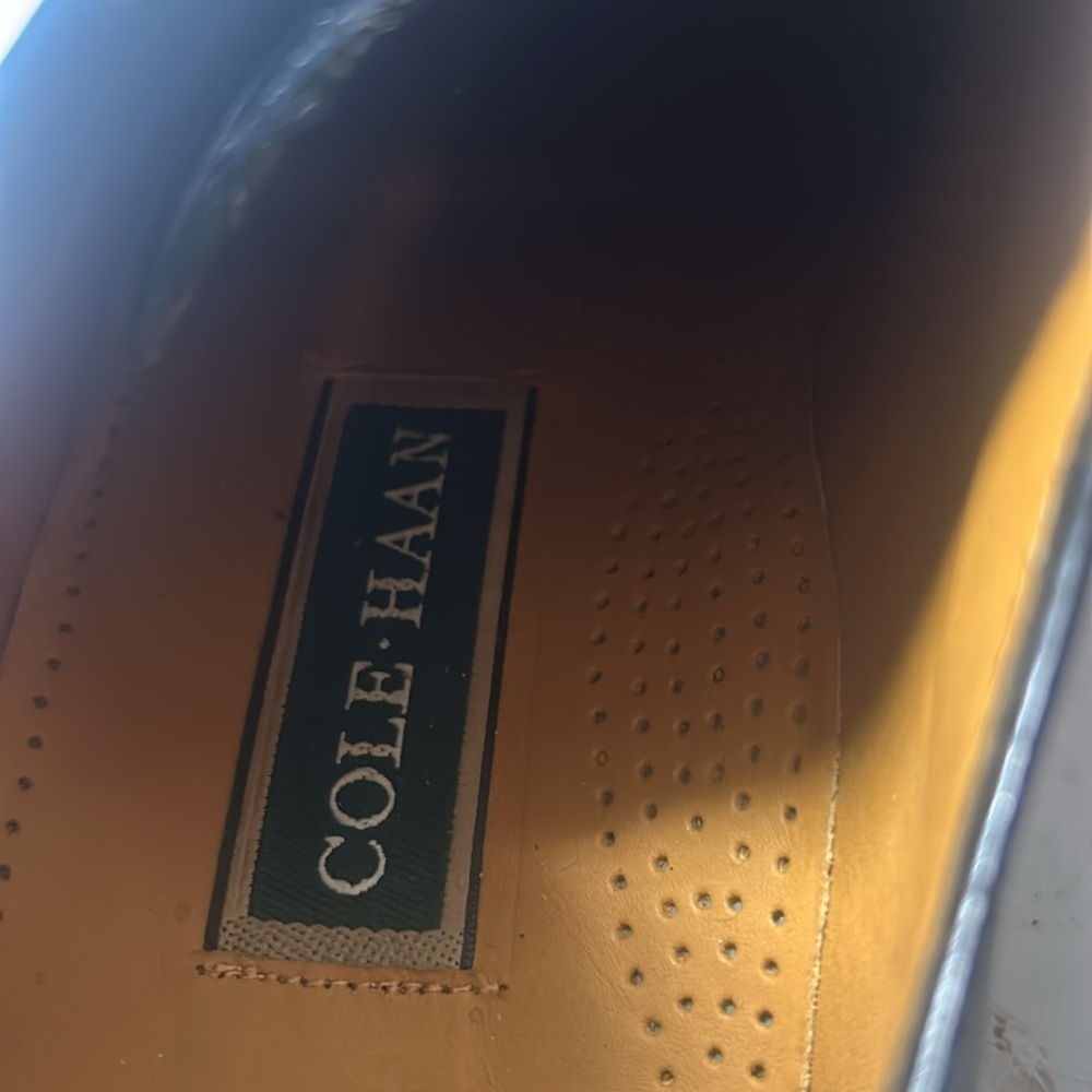 COLE HAAN Mens Dress Shoes Fine Black Leather Lace Up Cap Toe Oxfords Size 11 D - Picture 8 of 10